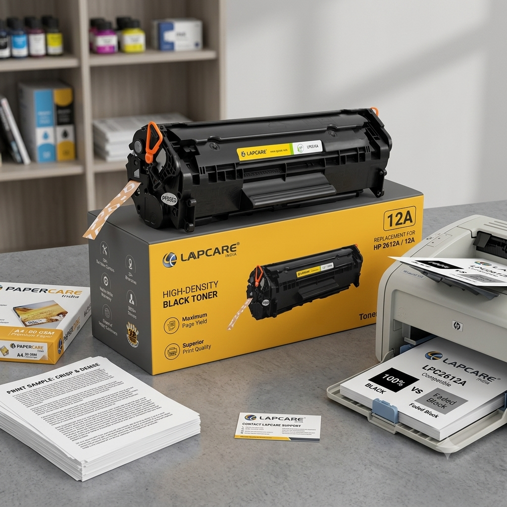 Lapcare LPC2612A Compatible Black Toner Cartridge for HP LaserJet Printers (2612A / 12A)