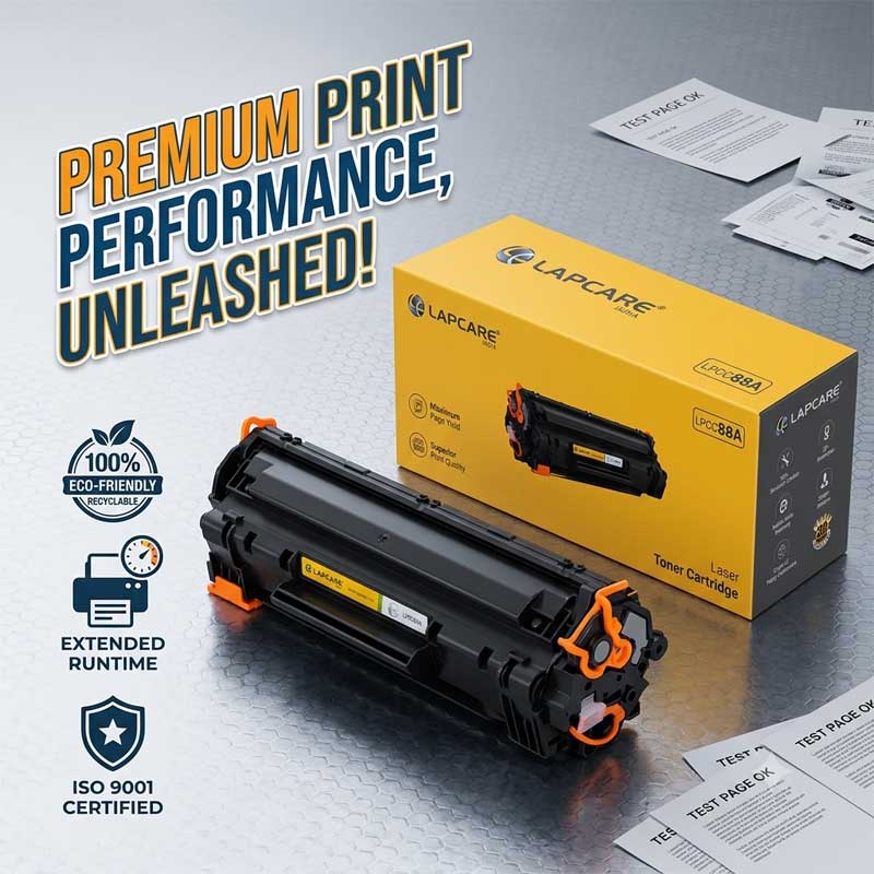 Lapcare 388A Compatible Black Toner Cartridge for HP LaserJet Printers (LPC388A)