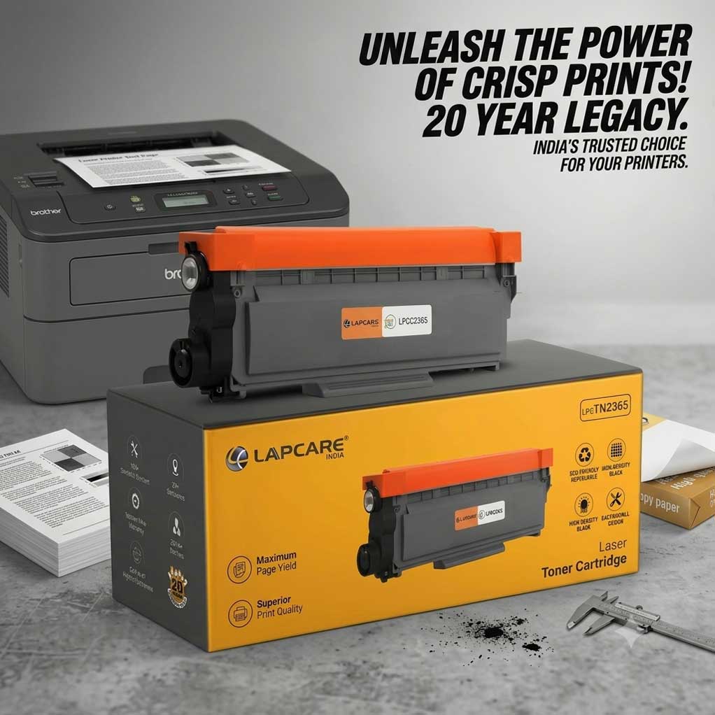 Lapcare LPC-TN2365 Compatible Black Toner Cartridge for Brother Laser Printers