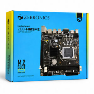 ZEBRONICS ZEB-H61SM2 Motherboard with M.2 Slot | LGA 1155 | Intel H61 Chipset | DDR3 | Micro-ATX